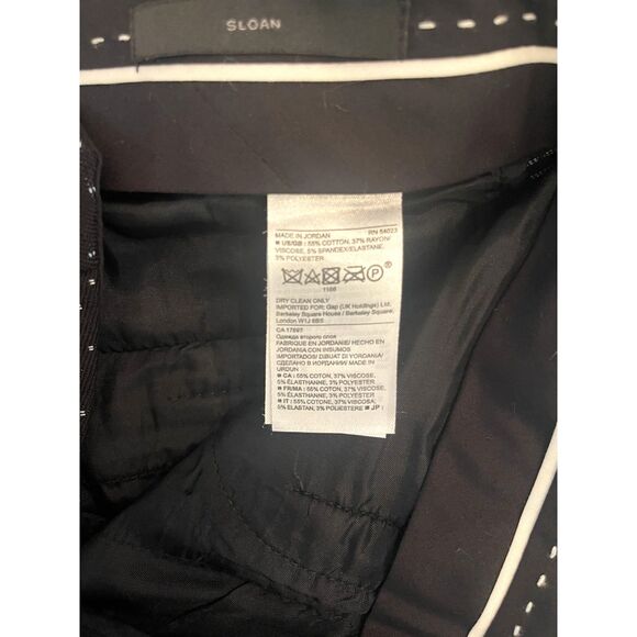 Banana Republic Womens Black Polka Dot Career Work Pants Trousers Sz 6 Ankle - Picture 8 of 8